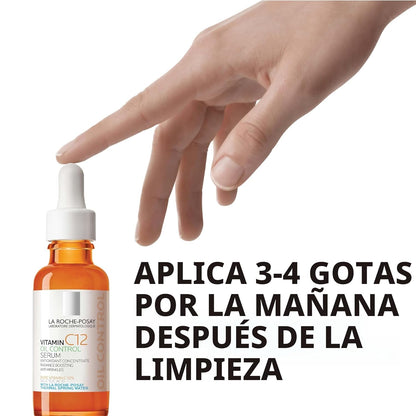 La Roche-Posay Suero puro de Vitamina C al 12% para cara con ácido...