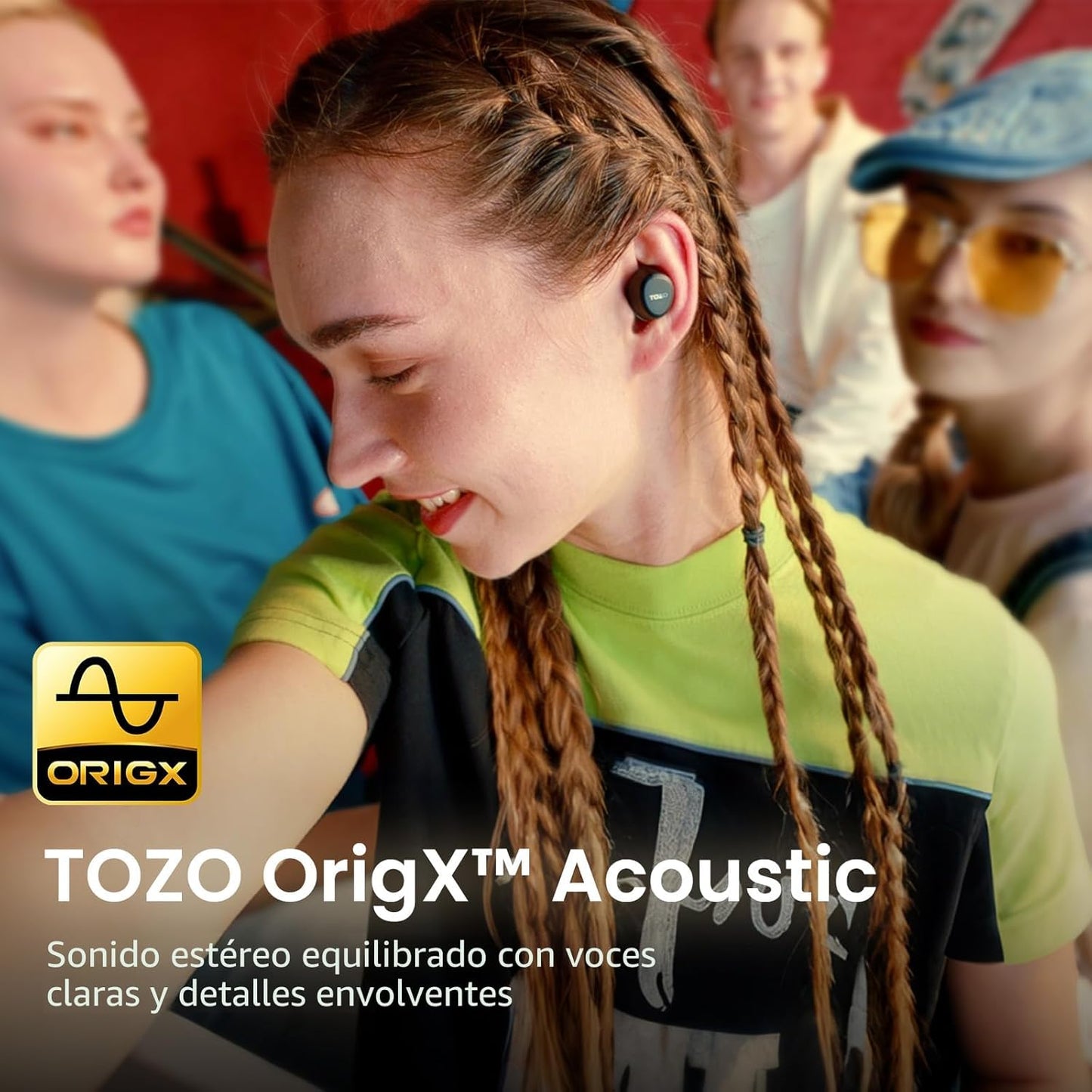TOZO Auriculares inalámbricos A1 Bluetooth 5.3 de peso ligero en el...