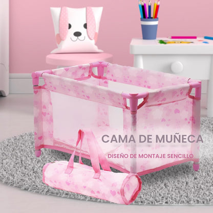 Juego de cochecito, columpio y cuna para muñeca bebé, juego de acce...