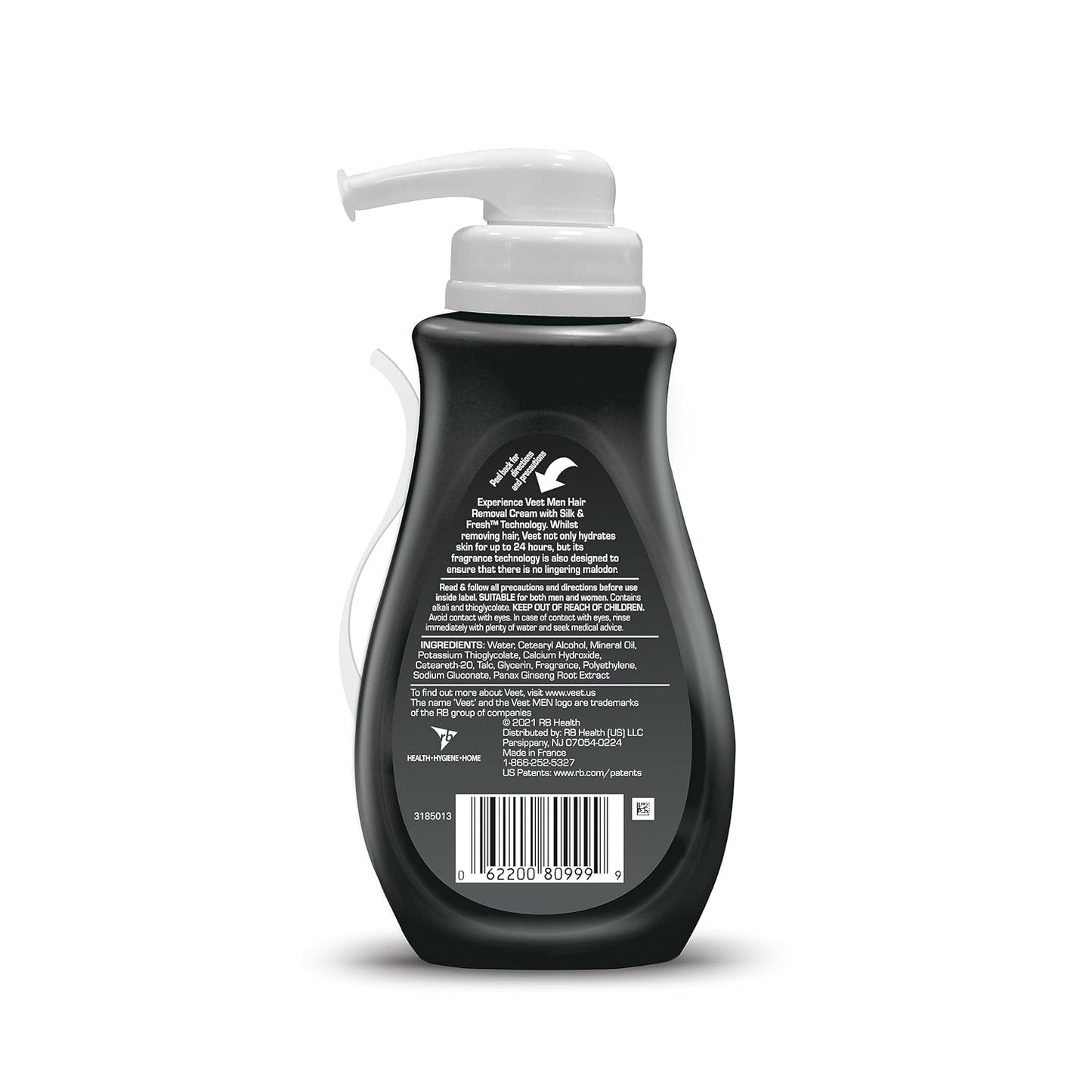 Crema de depilación Veet para hombres, 5 minutos para piel sensible...