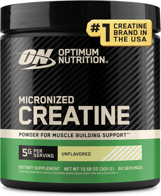 Optimum Nutrition Creatina Micronizada Monohidrato en Polvo, Sin Sa...
