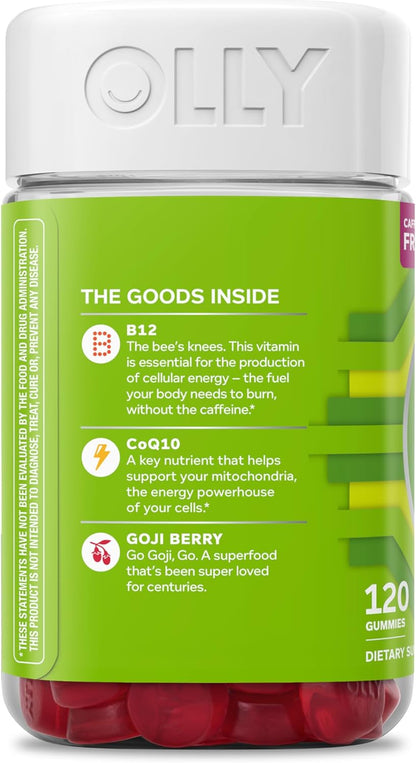 OLLY Daily Energy Gummy, producción de energía celular sin cafeína,...