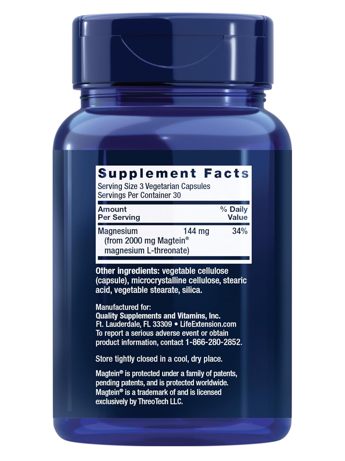Life Extension Neuro-Mag Magnesio L-treonato, Salud de la Memoria,...