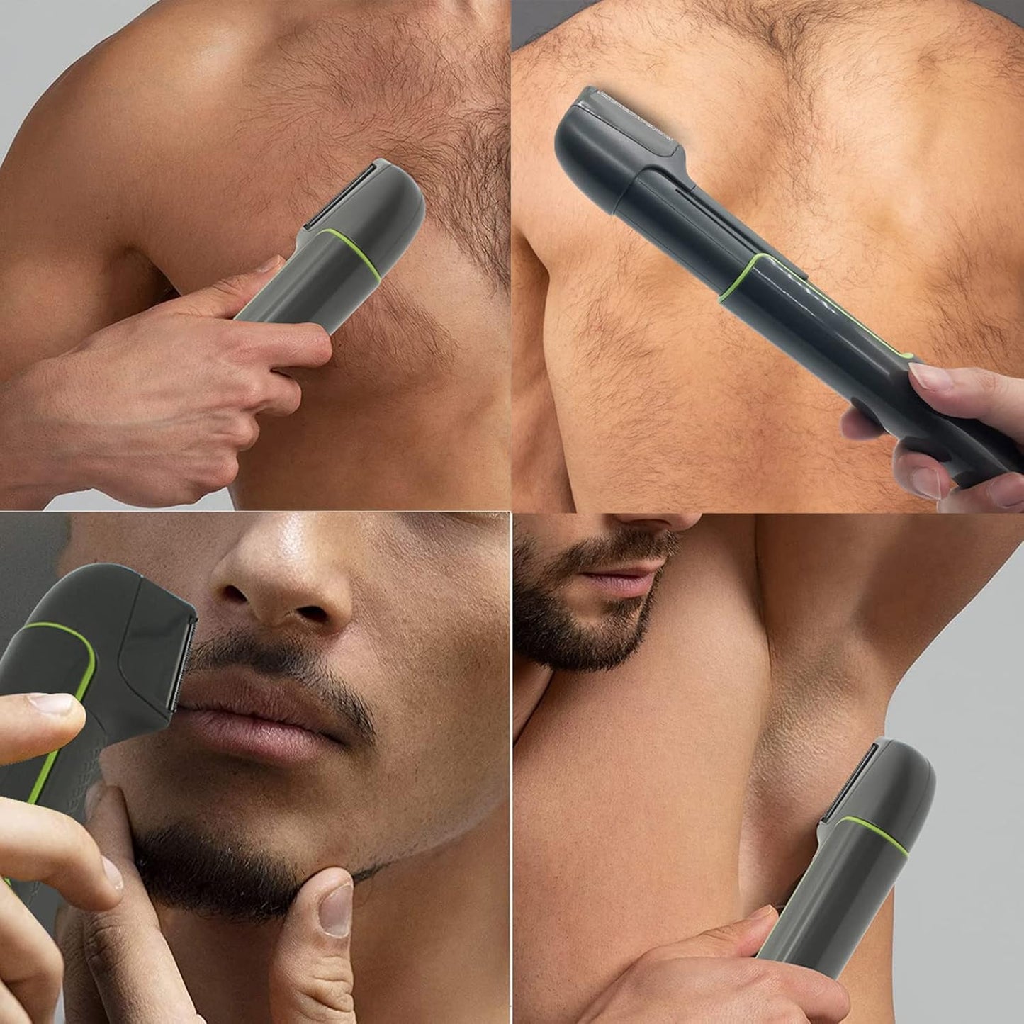 XQSSB Recortador corporal recargable para hombres, afeitado húmedo...