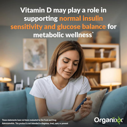 Organixx Suplemento D3 K2, apoya la salud ósea e inmunológica, fórm...