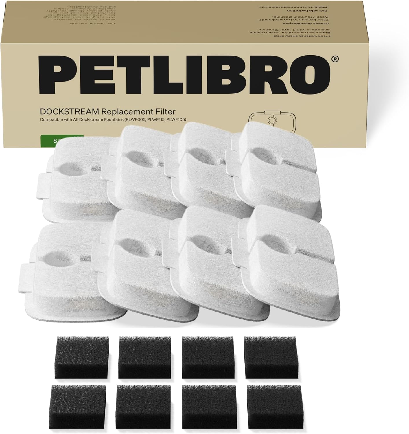 PETLIBRO Dockstream - Filtros de fuente de agua para gatos, paquete...