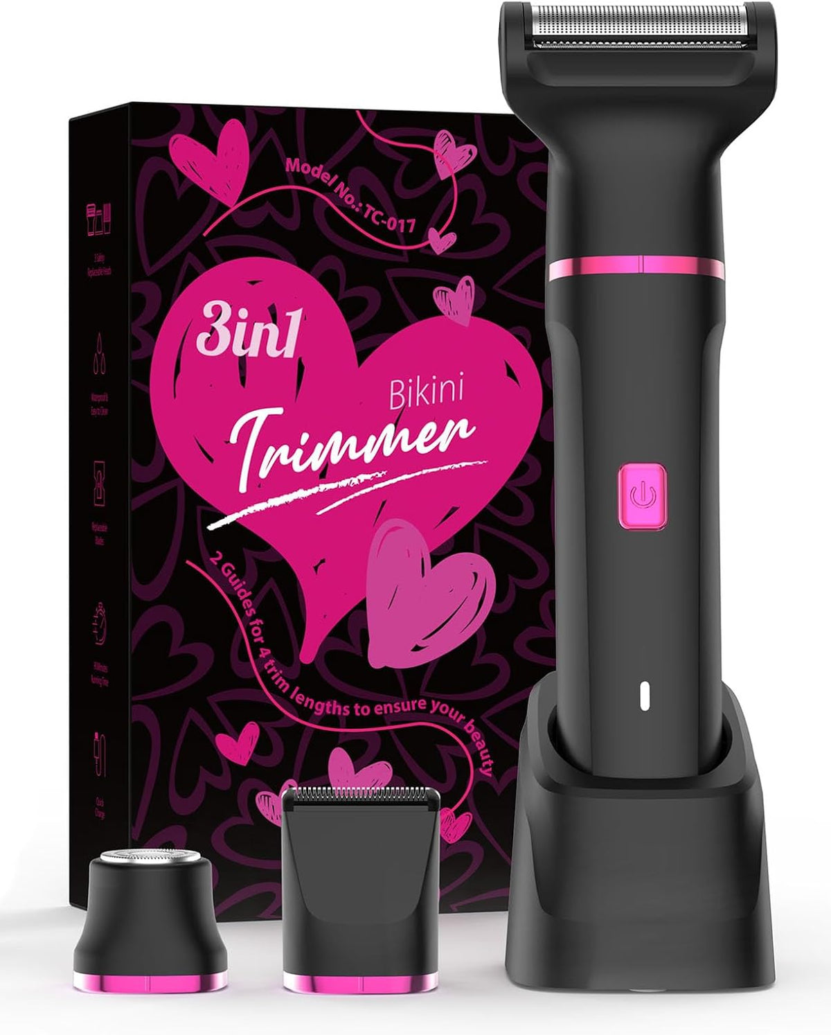 Risina Recortadora de bikini 3 en 1 para mujer, maquinillas de afei...