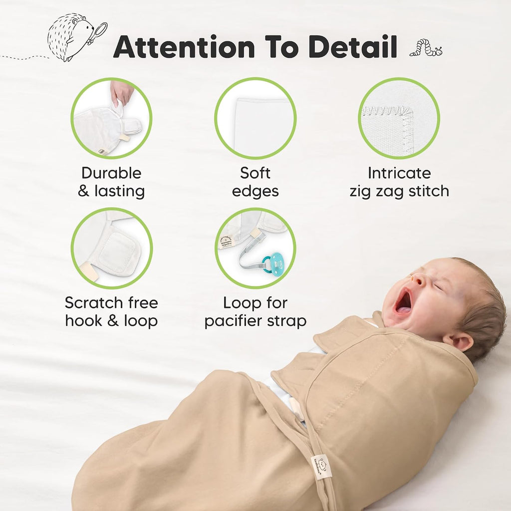 Paquete de 3 sacos de dormir envolventes orgánicos para bebé - Envo...