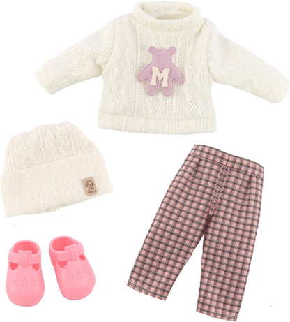 18INDC Conjunto de muñeca de 18 pulgadas con trajes de muñeca, part...