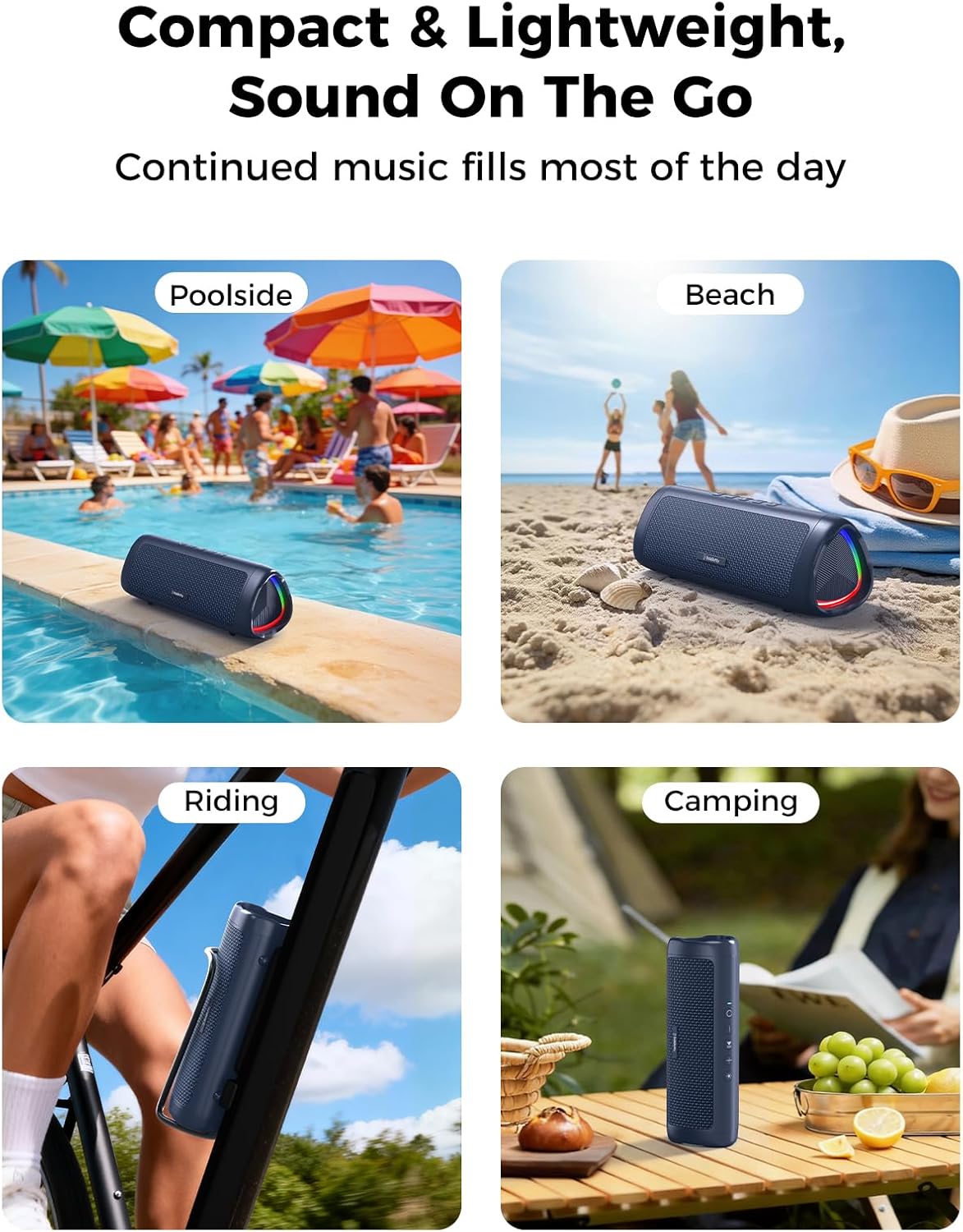 BolaButty Altavoz Bluetooth con sonido HD, inalámbrico portátil, IP...