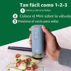 FoodSaver Mini selladora al vacío portátil con configuración de mar...