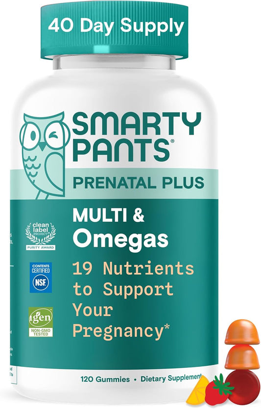 SmartyPants Gomitas multivitamínicas prenatales, Omega 3 (DHA\/EPA)...