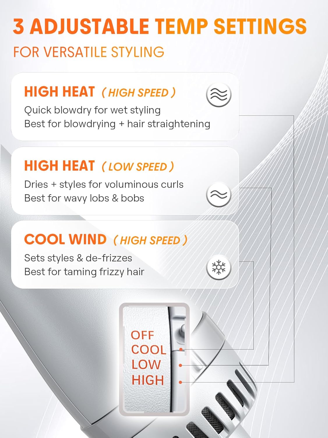 SHEGLAM Cepillo de aire caliente 4 en 1 - Secador y cepillo con motor de 33000 RPM, revestimiento GLOSS PRO para brillo, 3 configuraciones de calor, cerdas iónicas antienredos para peinados sin