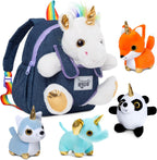 Naturally KIDS Mochila de unicornio para niños pequeños con juguete...