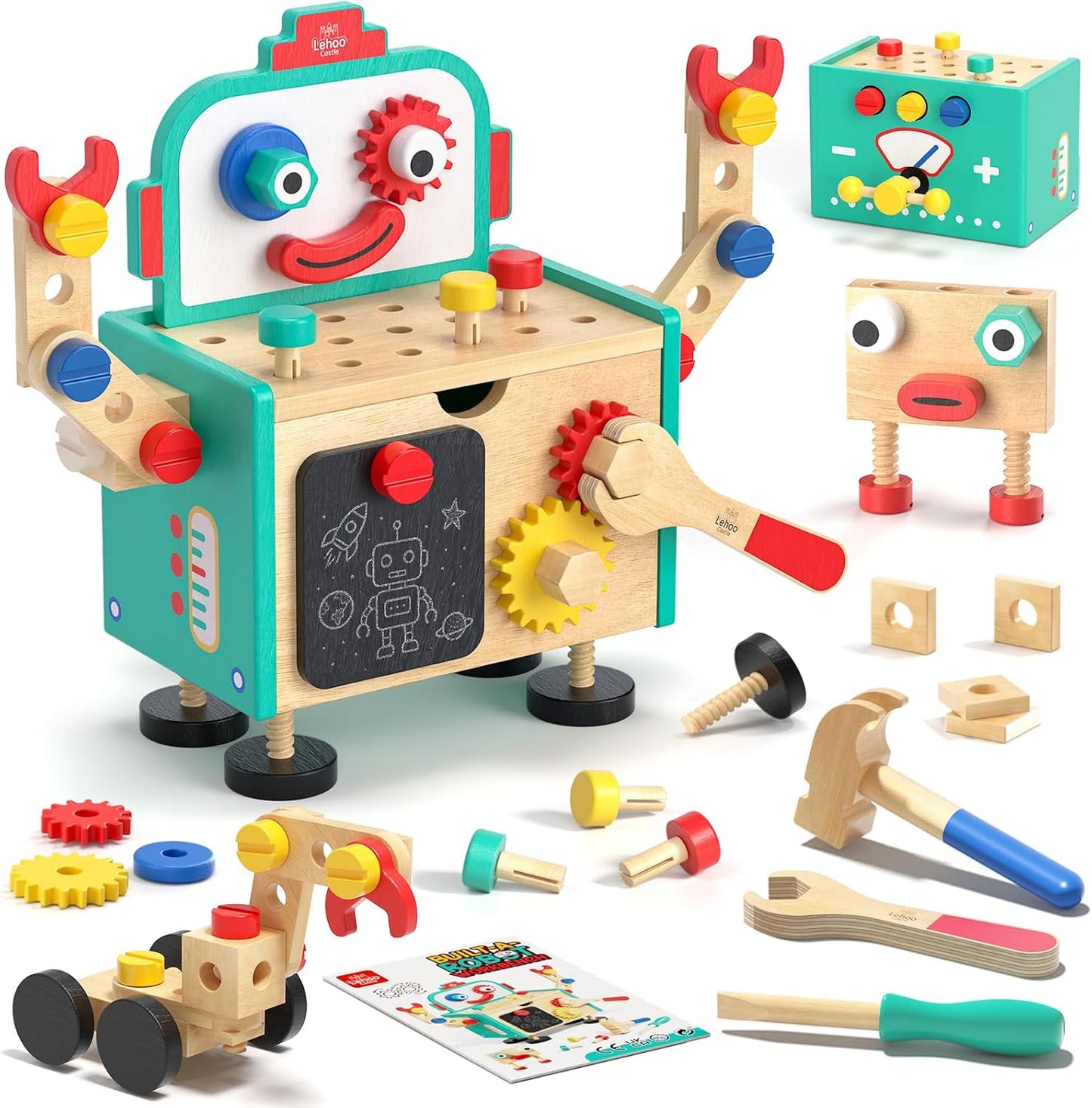 Lehoo Castle - Juego de herramientas para niños, robot Montessori d...