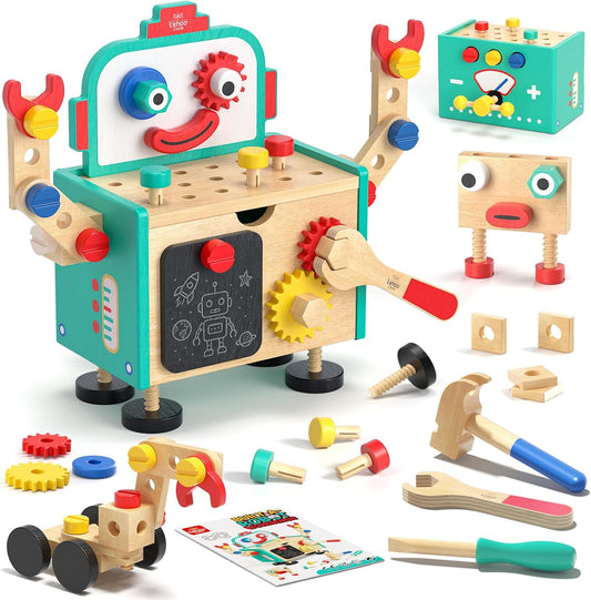 Lehoo Castle - Juego de herramientas para niños, robot Montessori d...