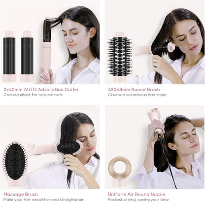 IG INGLAM MegaAIR Styler, cepillo secador de pelo profesional 5 en...