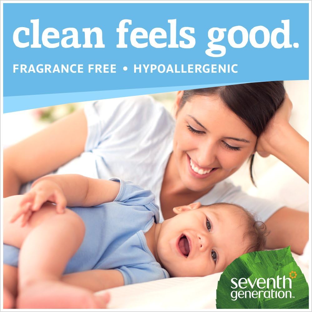 Seventh Generation, toallitas húmedas para bebés gruesas y resistentes Free and Clear con dispensador con tapita, 768 unidades