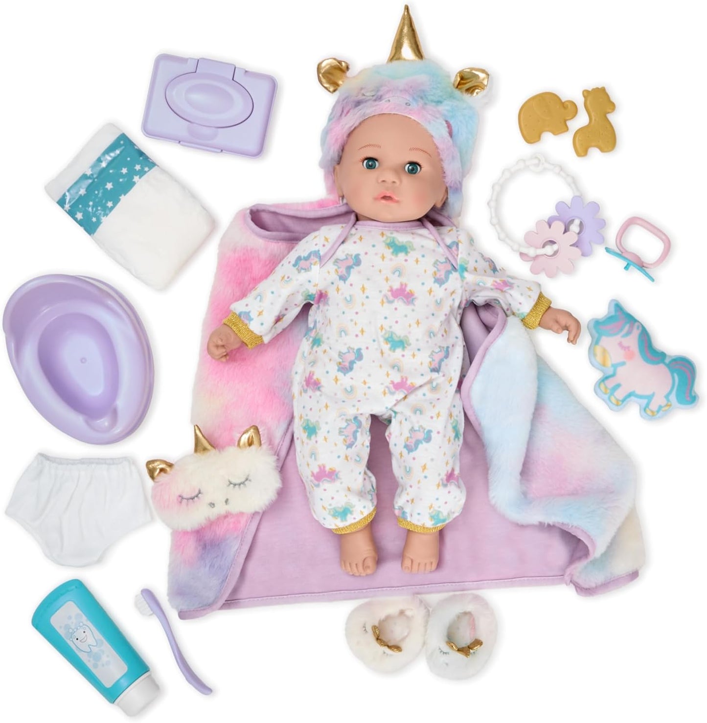 Madame Alexander Set de Juego Deluxe de Muñeca Bebé Unicornio Sweet...