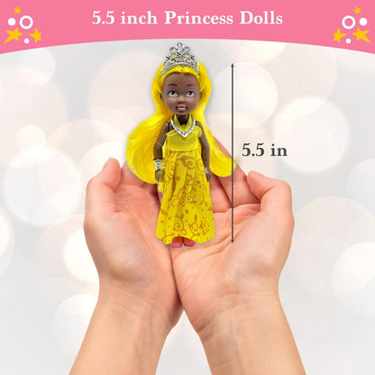 Set de Muñecas Pequeñas con Mini Muñecas de Princesa para Niñas \u2...