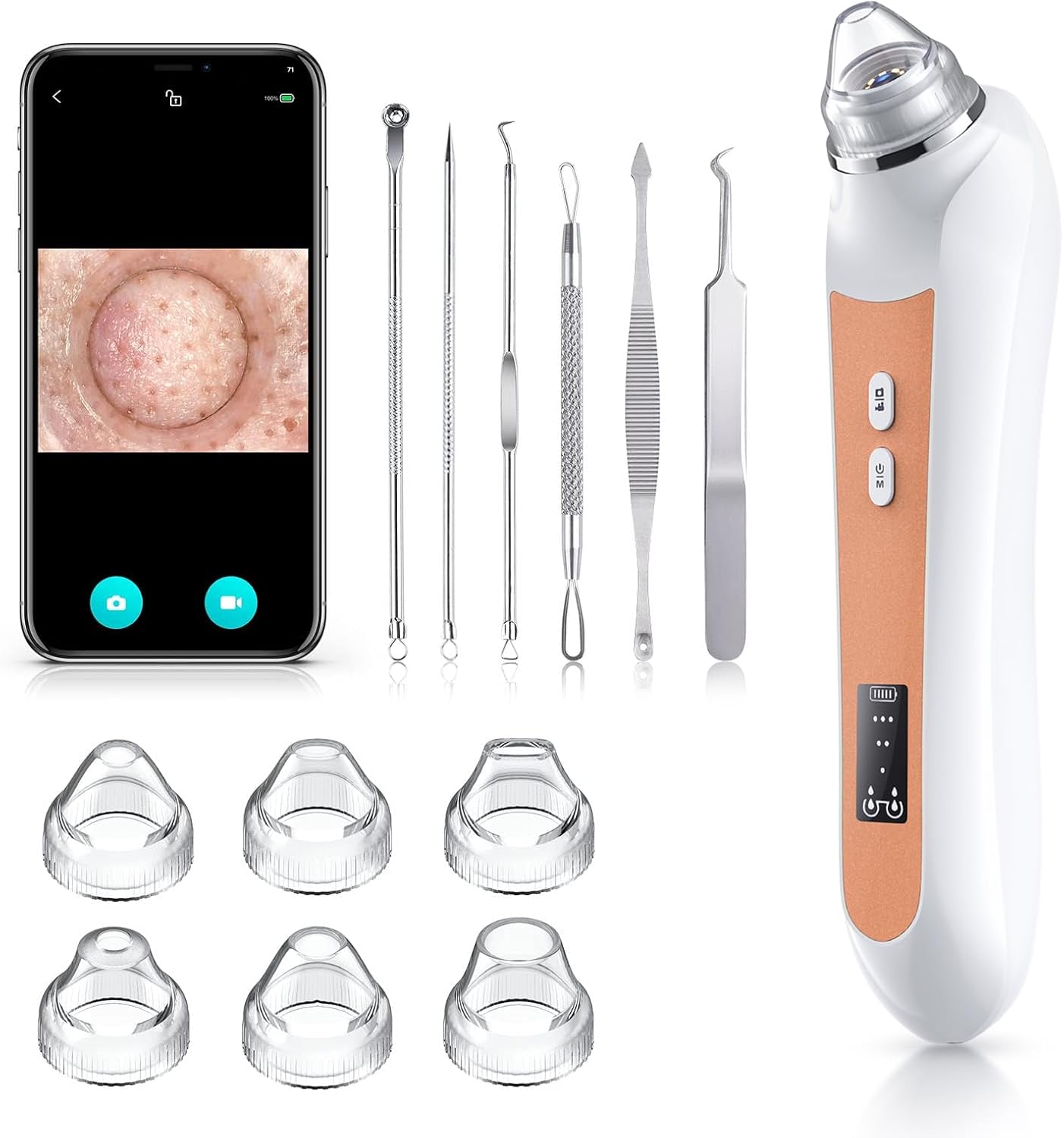 Aspiradora facial para eliminar puntos negros, removedor de puntos...