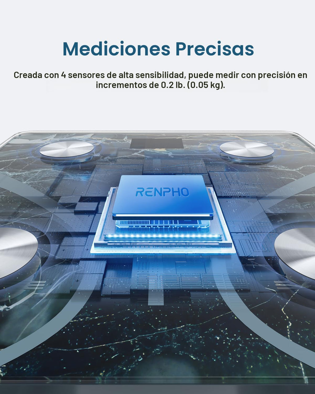 RENPHO Báscula inteligente para peso corporal, IMC y grasa corporal...