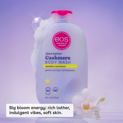 eos Travel Vanilla Cashmere - Gel de baño esencial de tamaño de via...