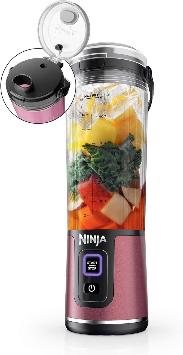 Ninja Blast Licuadora portátil, inalámbrica, recipiente de 18 onzas...