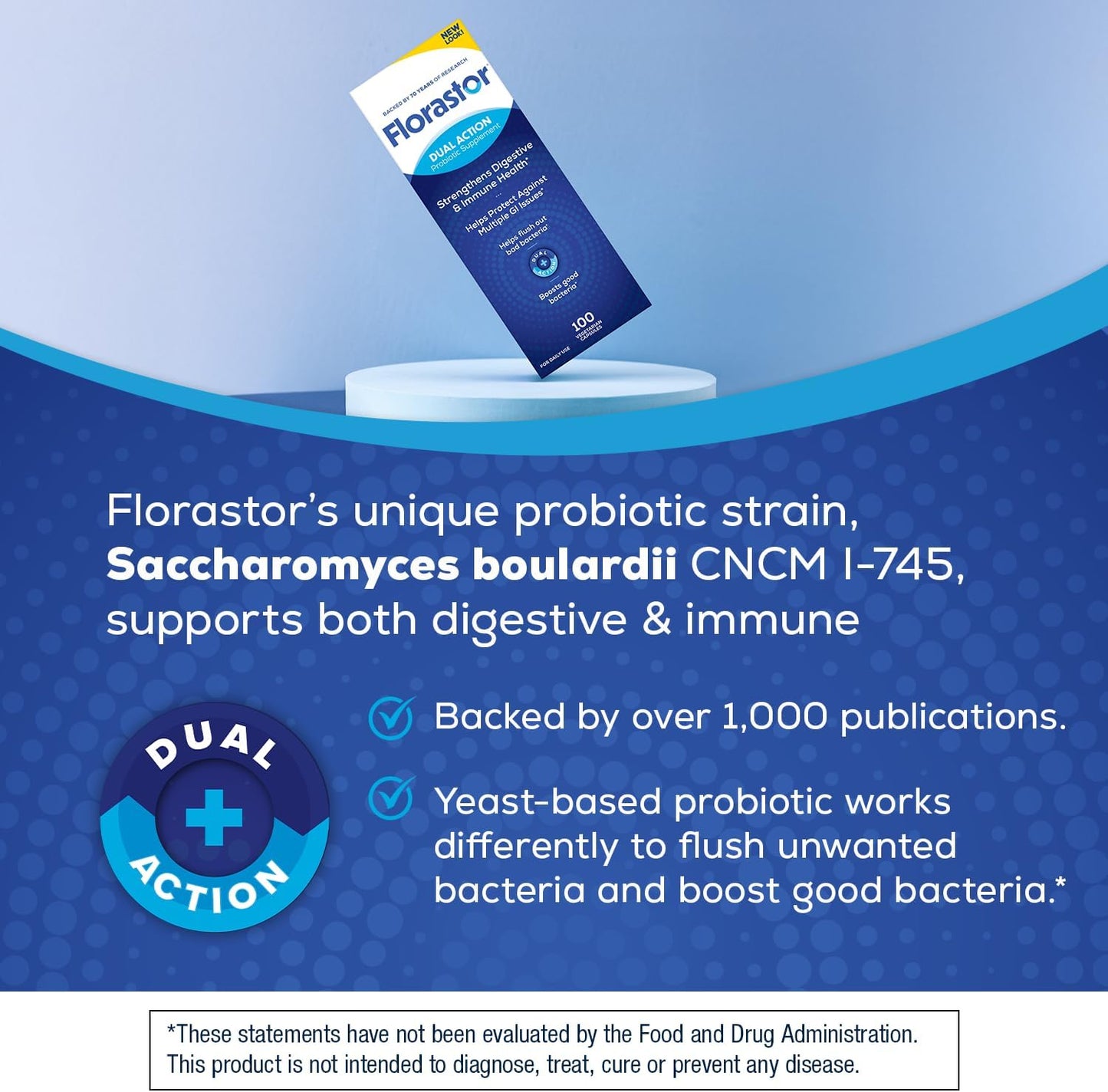 florastor Daily Probiotico Suplemento, 250 mg, Cápsulas 100 EA por...