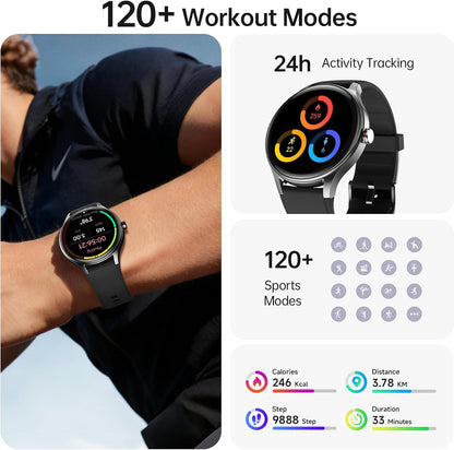Woneligo Reloj inteligente para hombre, AMOLED de 1.57 pulgadas, pa...
