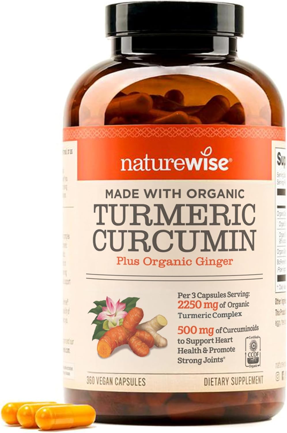 NatureWise Curcumina cúrcuma 2250 mg \u2013 95% curcuminoides y ext...