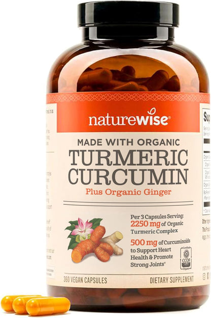NatureWise Curcumina cúrcuma 2250 mg \u2013 95% curcuminoides y ext...