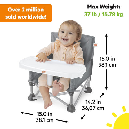 Bright Starts Pop 'N Sit Asiento elevado portátil, para uso en...