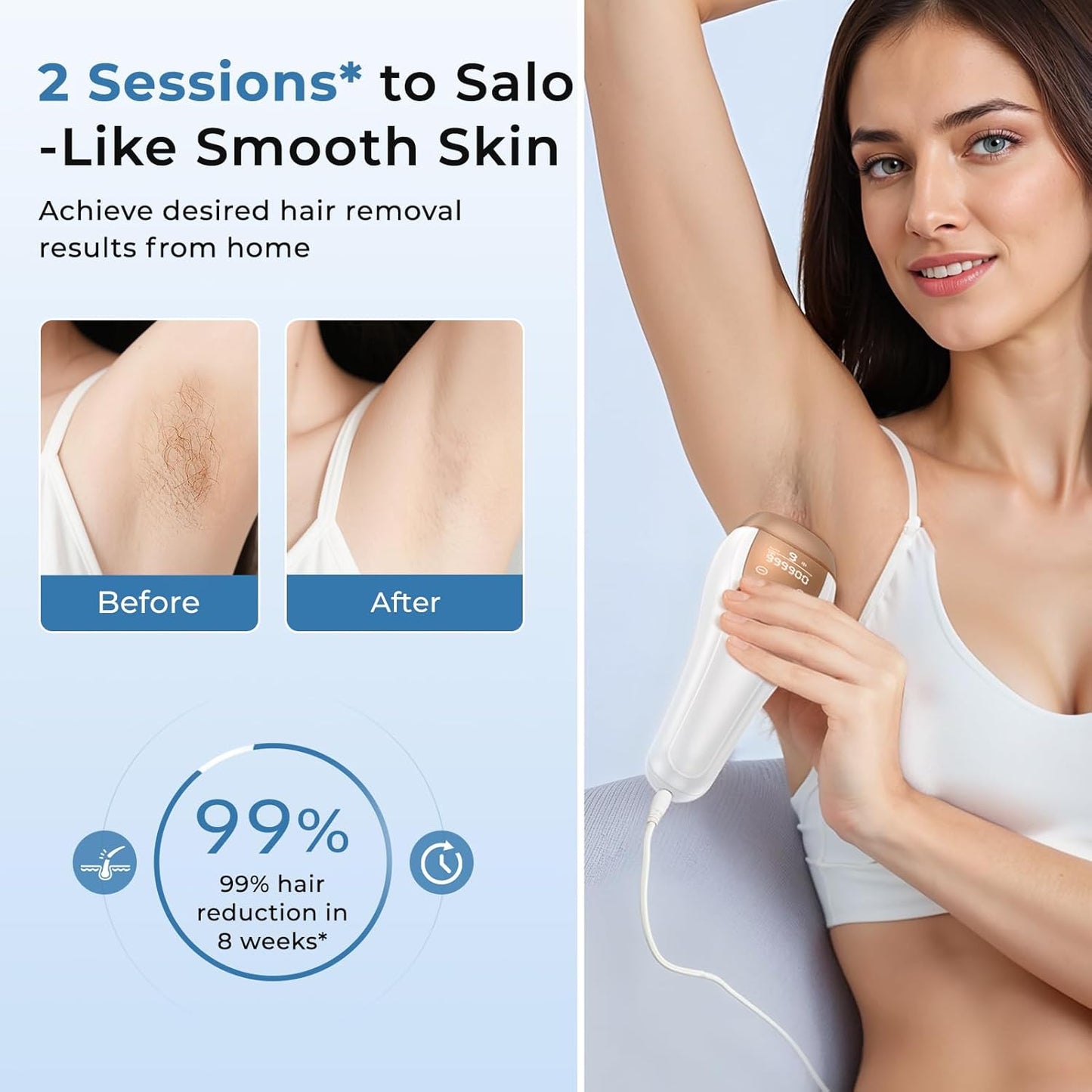 Depilación láser IPL para mujeres, contacto de enfriamiento de hiel...