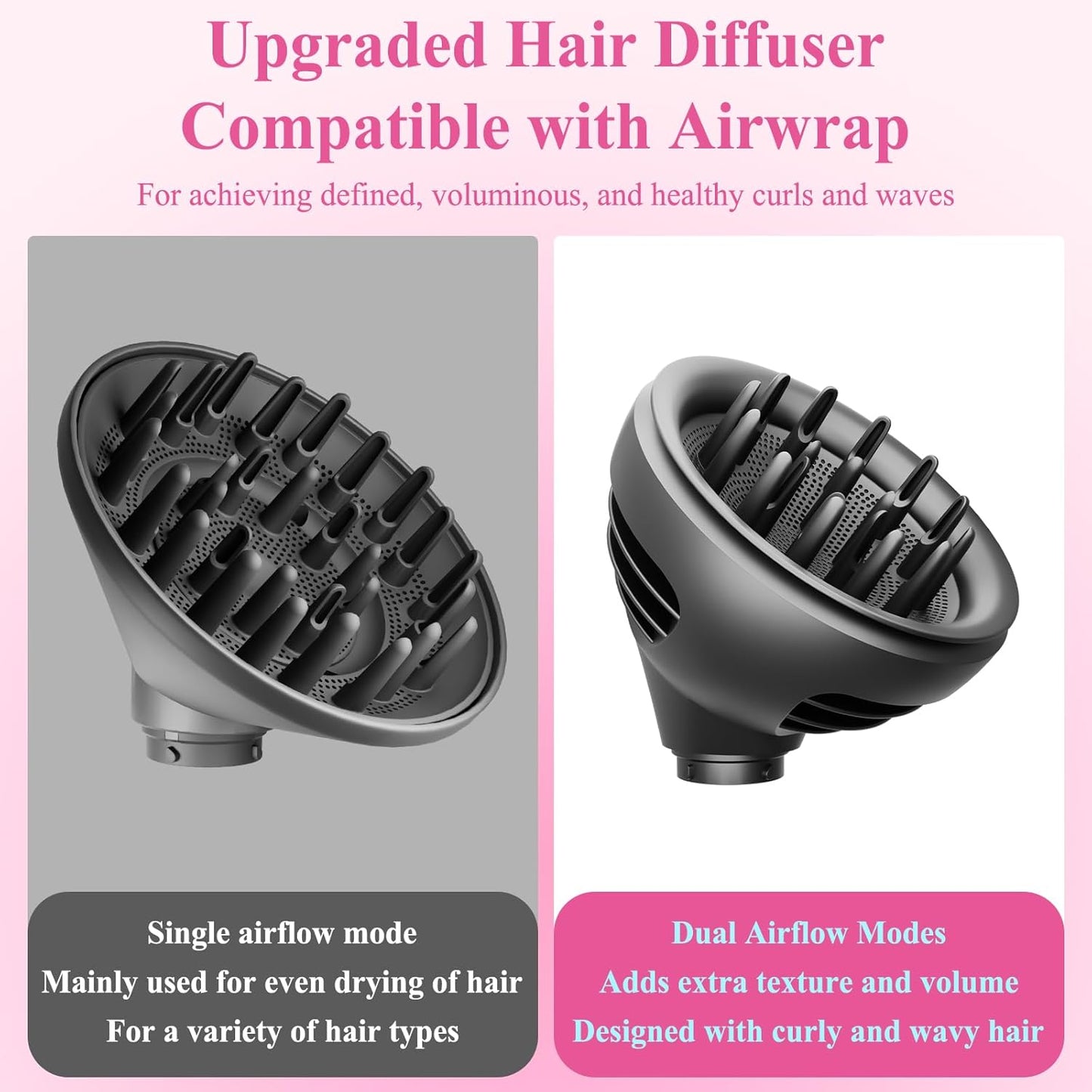ZEPHBLOW Difusor de rizos ondulados para Dyson Airwrap, modos de cú...