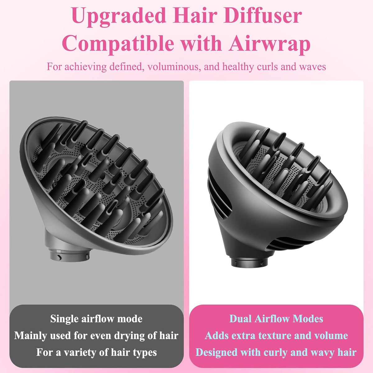 ZEPHBLOW Difusor de rizos ondulados para Dyson Airwrap, modos de cú...