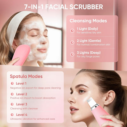 Stepcare Cepillo facial de silicona recargable 2 en 1, cepillo de l...