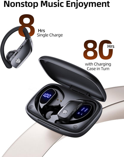 bmanl Auriculares Inalámbricos Bluetooth Auriculares con Ganchos So...