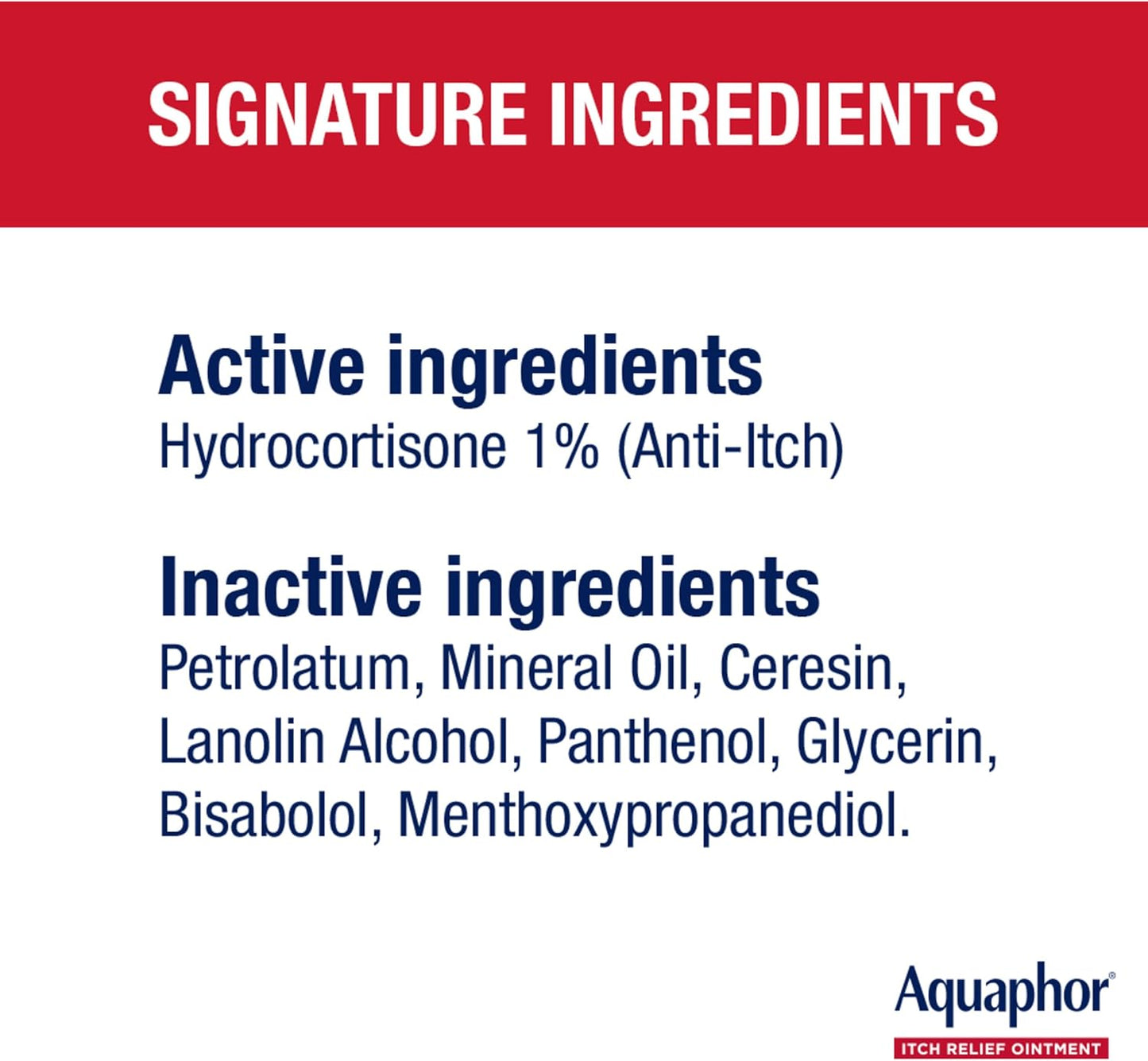 Aquaphor Pomada para el Alivio de la Picazón, Fuerza Máxima 1% de H...