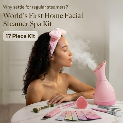 Vaporizador Facial Spa Regalos con 17 Herramientas de Cuidado de la...