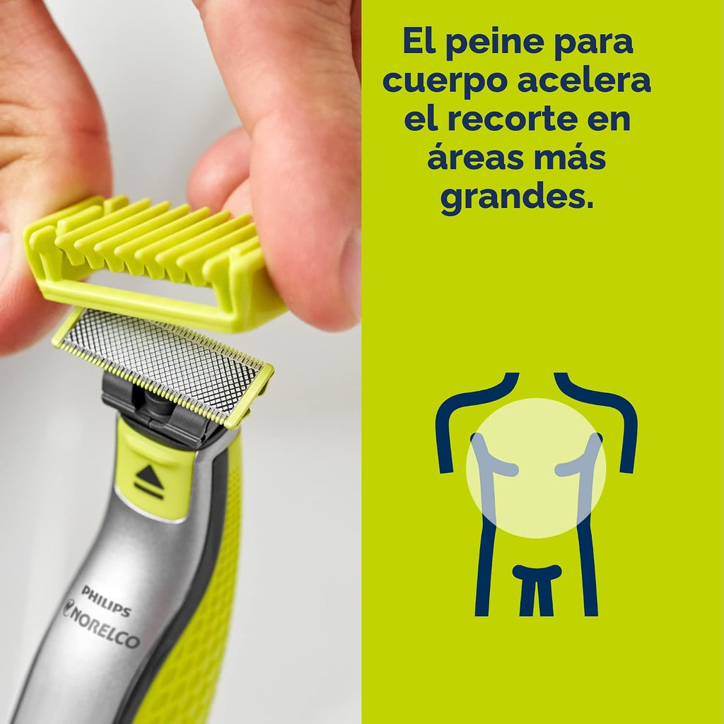 Philips Norelco Cortadora y afeitadora eléctrica OneBlade híbrida,...