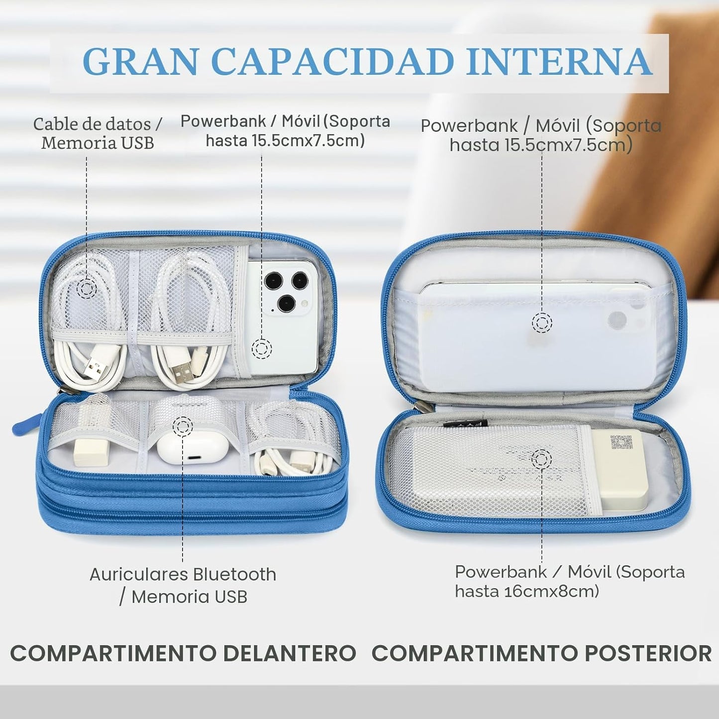 FYY Organizador electrónico, organizador de viaje en bolsa, bolsa d...