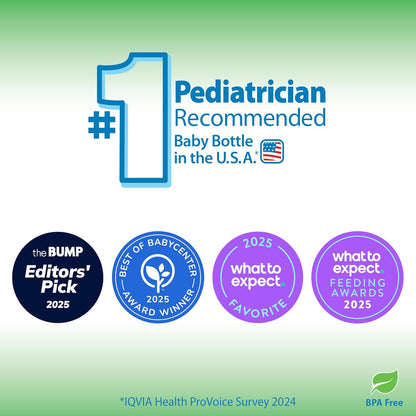Dr. Brown's Natural Flow Anti-Colic Options+ Biberones de Vidri...
