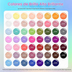Beetles - Juego de esmaltes de uñas de gel, 63 piezas, 55 colores,...
