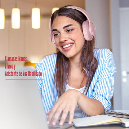KVIDIO Auriculares Bluetooth sobre la oreja, 65 horas de reproducci...