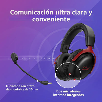 HyperX Cloud III S - Auriculares inalámbricos para juegos multiplat...