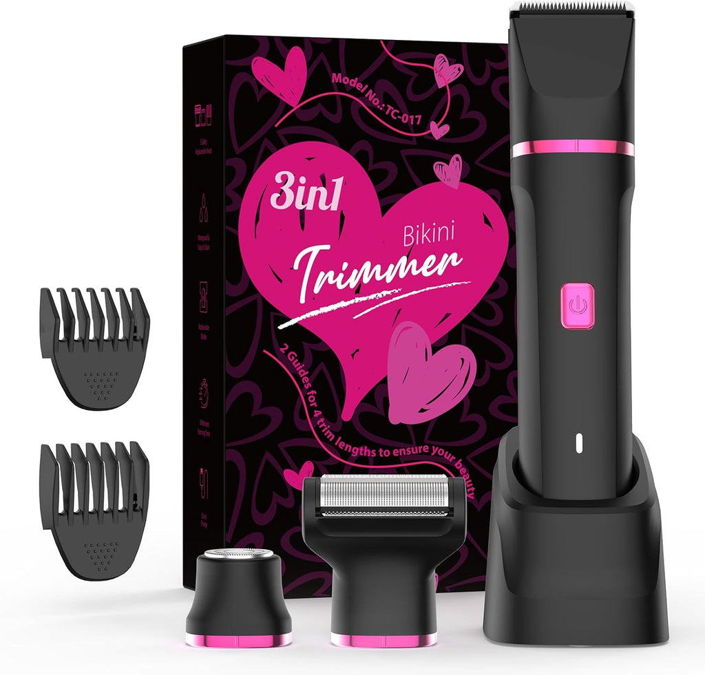 Risina Recortadora de bikini 3 en 1 para mujer, maquinillas de afei...