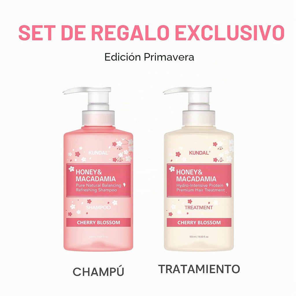KUNDAL Miel y macadamia \/ flor de cerezo, cuidado natural del cabe...