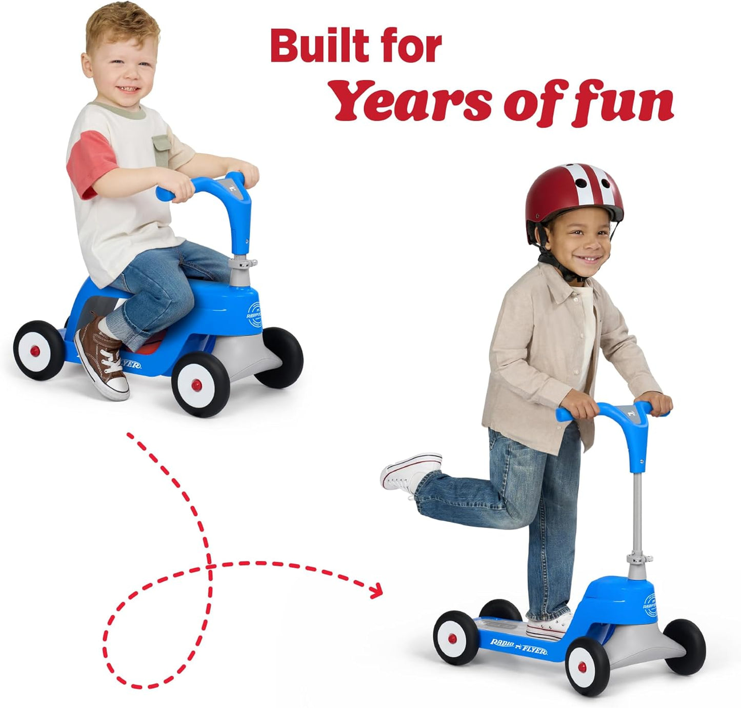 Radio Flyer Scoot 2 Scooter, azul, para niños de 1 a 4 años, juguet...