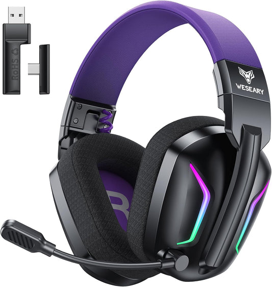 WESEARY Wireless Gaming Headset for PC, Laptop, Mac &amp; Switch, D...